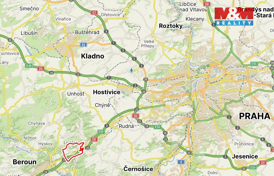 Prodej louky, 4400 m², Vráž, ul. Svatojánská