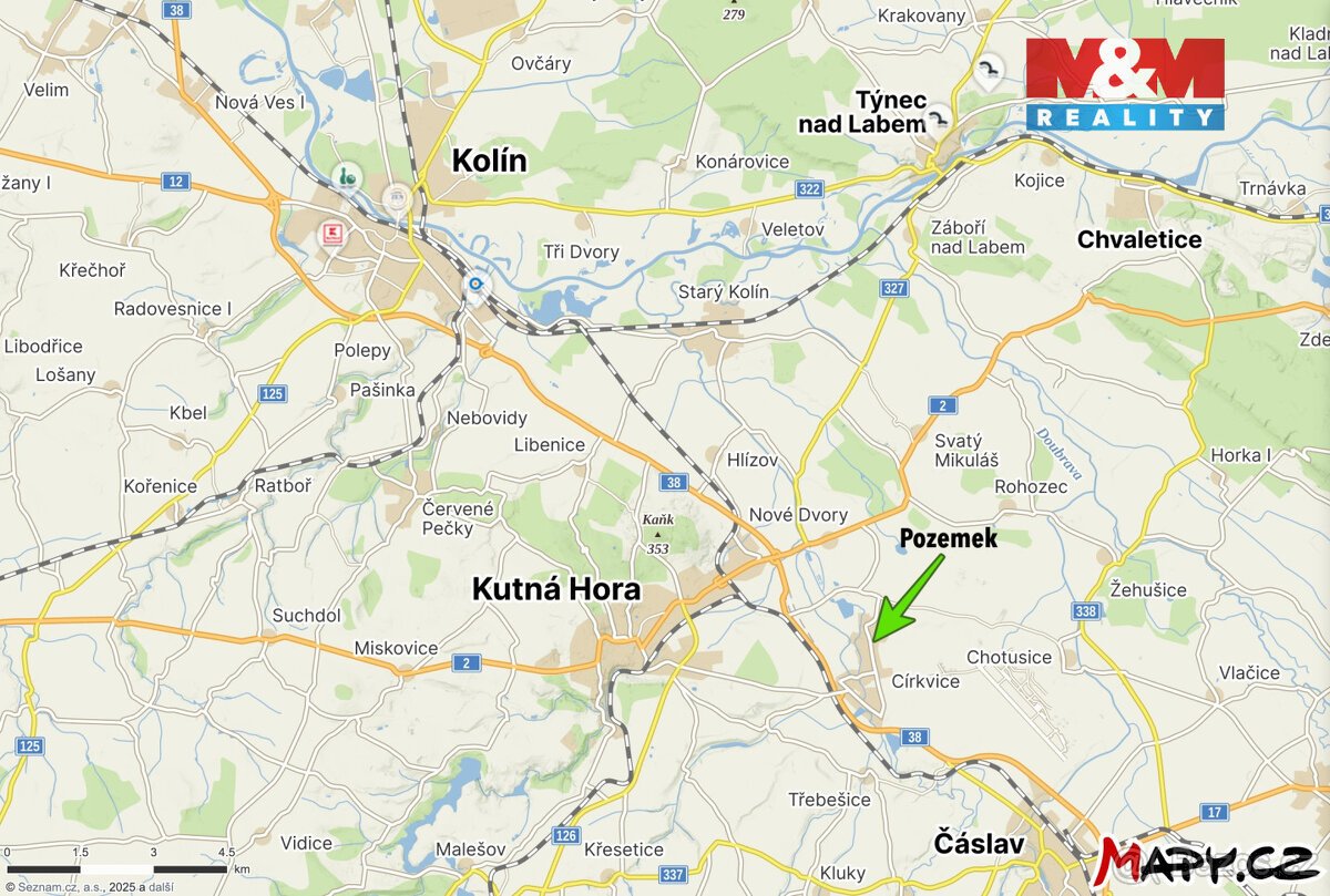 Prodej pozemku k bydlení, 1047 m², Církvice - Jakub