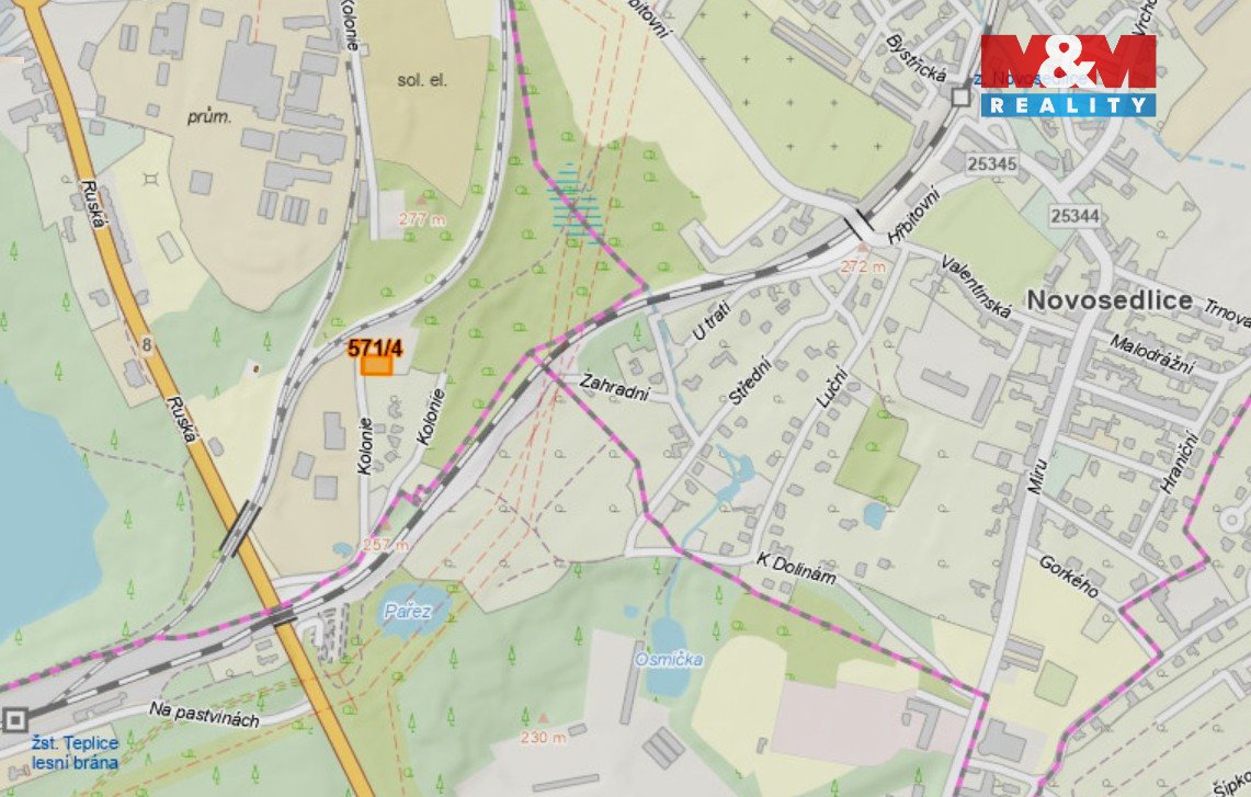 Prodej pozemku k bydlení, 909 m², Dubí-Pozorka