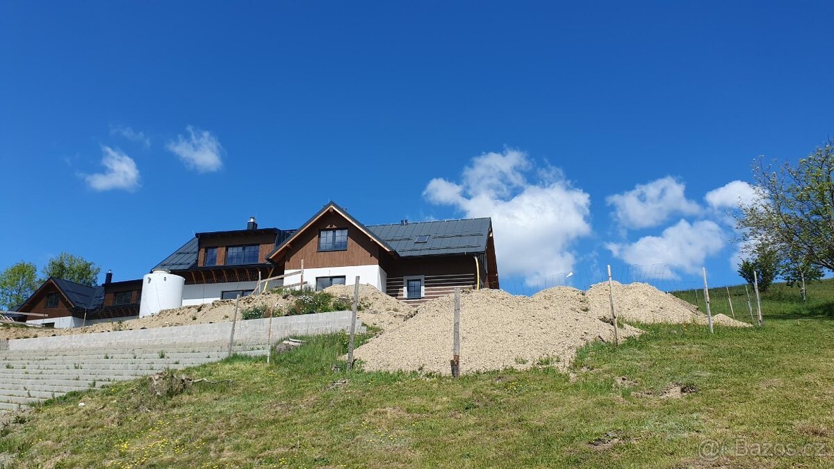 Víchovská Lhota výhled Krkonoše