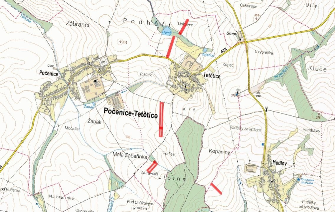 Zemědělská půda, prodej, Tetětice, Počenice-Tetětice, Kroměř