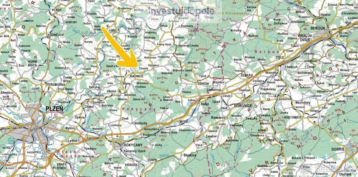 Prodej podílu 1/2 louky 5 786 m², Radnice