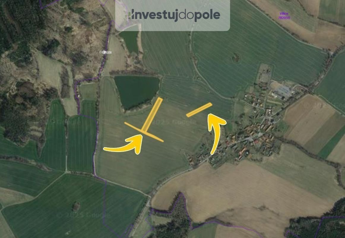 Prodej podílu 1/5 pole 1 351 m², Vilice, ev.č. 2025-08-15-12