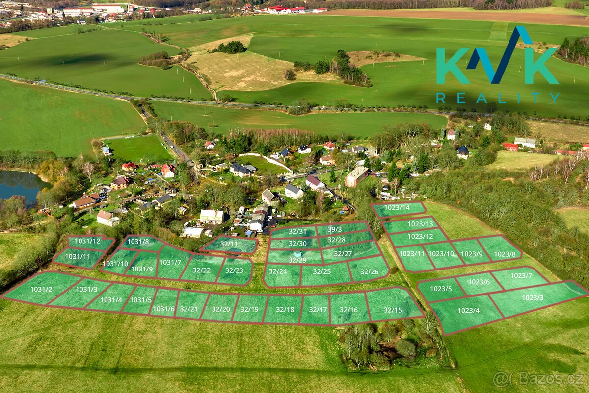 Pozemek o výměře 954 m2, určený pro výstavbu rodinného domu,