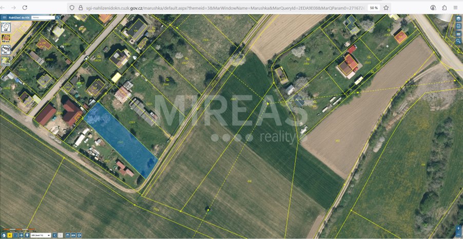 Sudoměřice u Tábora, prodej pozemku 1 238 m2, okr. Tábor