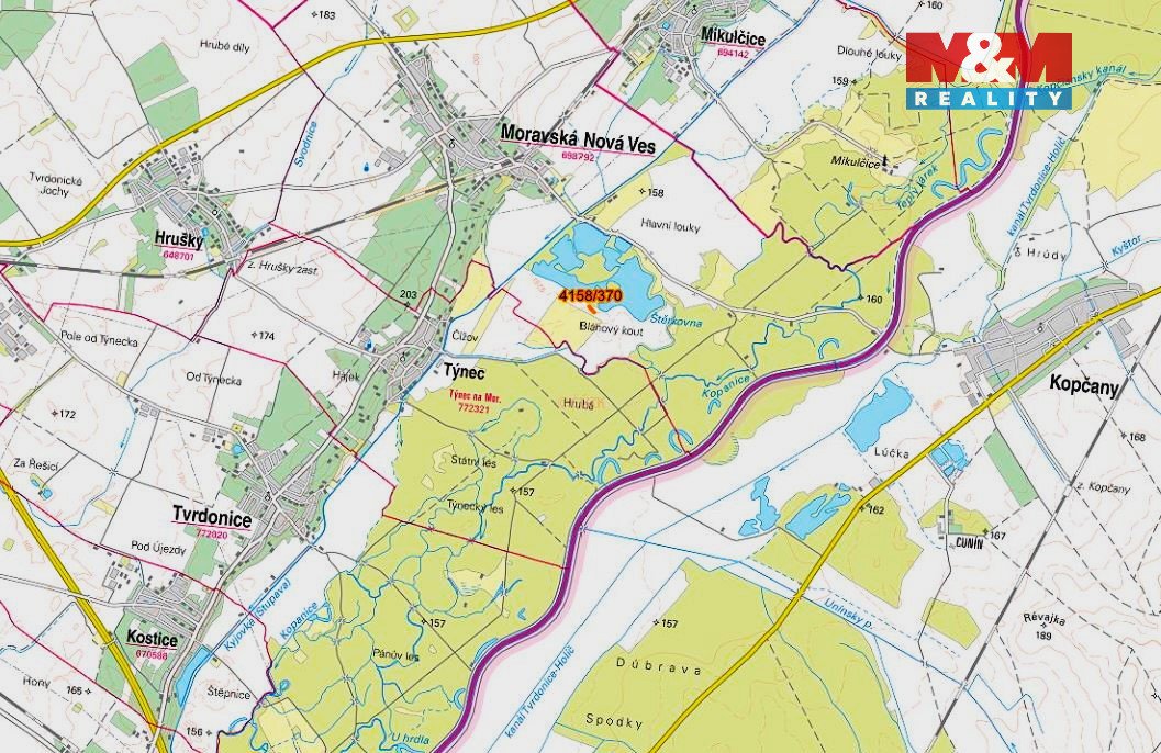 Prodej louky, 511 m², Moravská Nová Ves