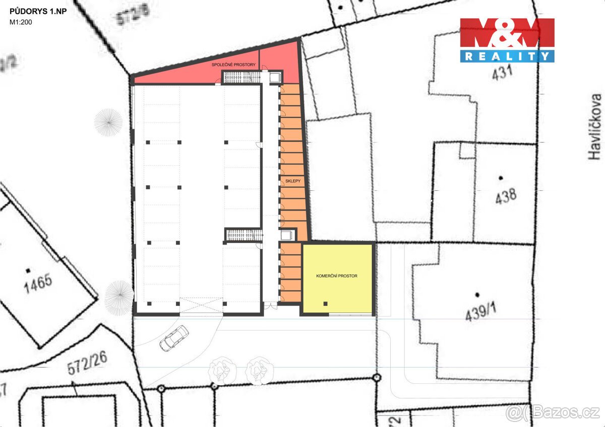 Prodej komerčního pozemku,1 795 m², Strakonice,ul.Havlíčkova