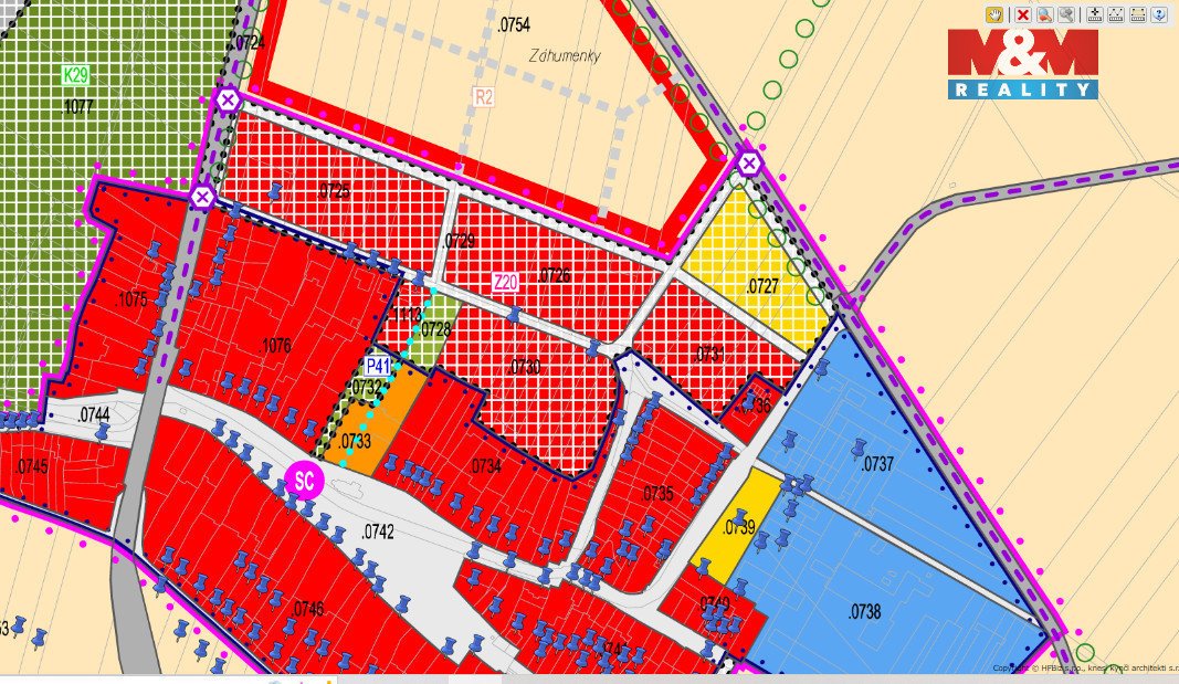 Prodej 1/4 pozemku k bydlení, 490 m², Žešov