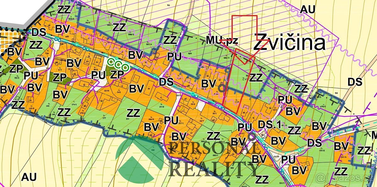 Prodej pozemky pro bydlení 2 309 m², Třebihošť - Zvičina