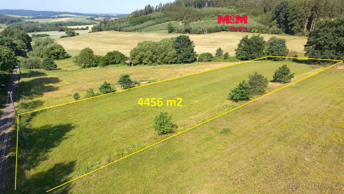 Prodej pole, 4456 m², Boudy