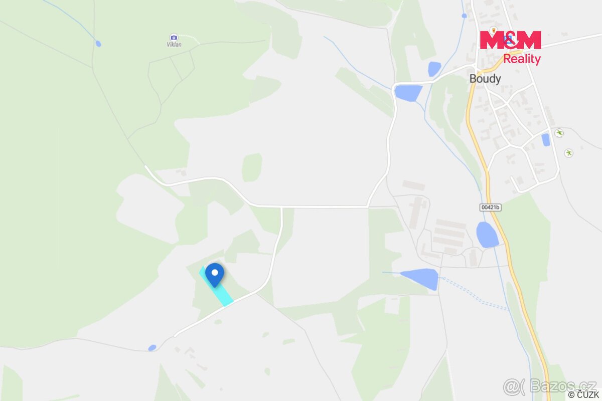 Prodej pole, 4456 m², Boudy