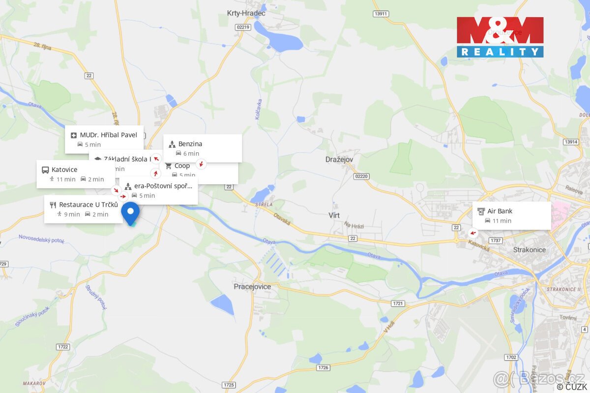 Prodej pozemku k bydlení, 8072 m², Katovice