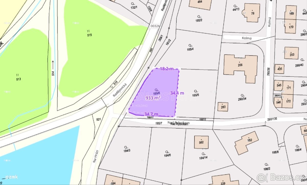 Prodej stavebního pozemku 933 m² – Herink, Praha-východ