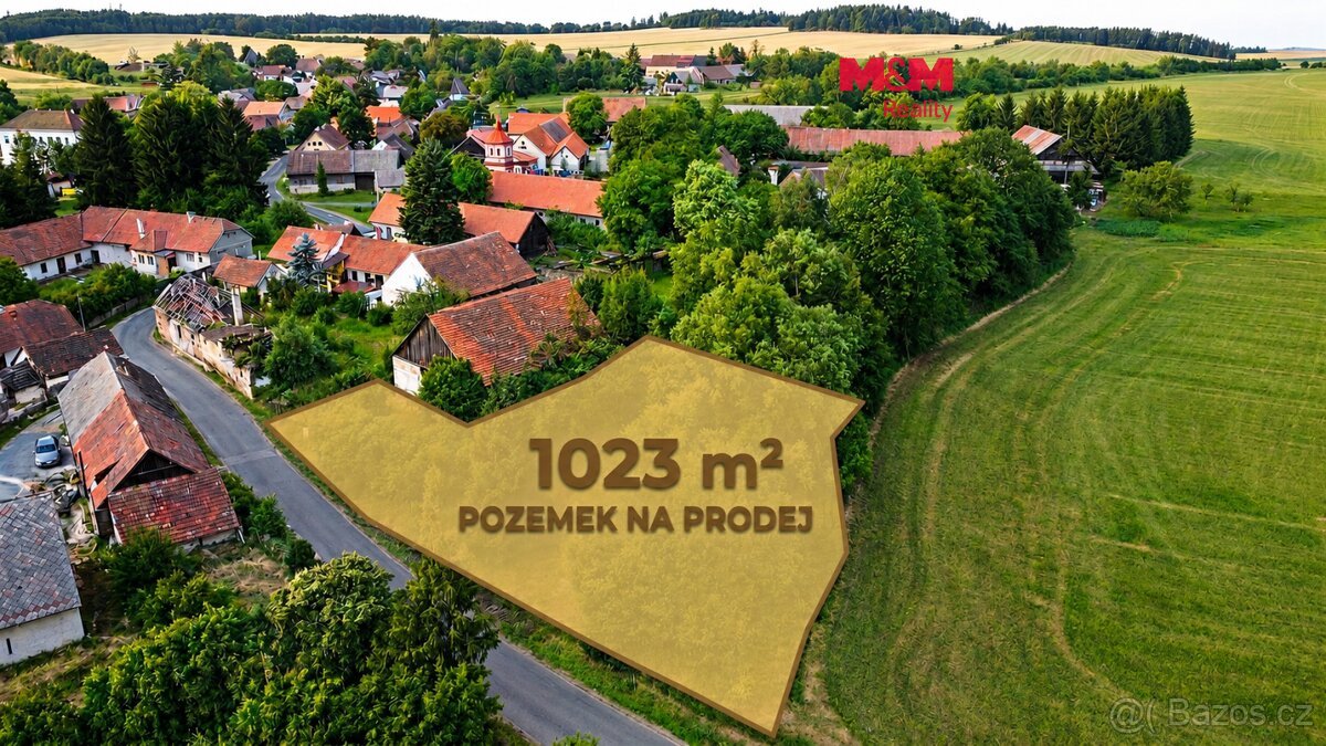 Prodej pozemku k bydlení, 1023 m², Měčín