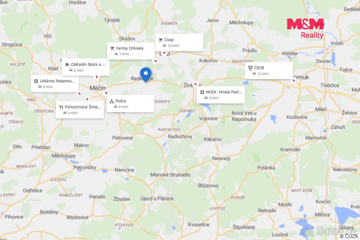 Prodej pozemku k bydlení, 1023 m², Měčín