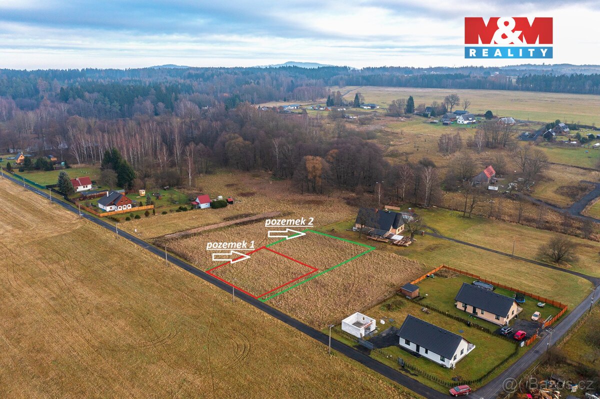 Prodej pozemku k bydlení, 830 m², Rumburk