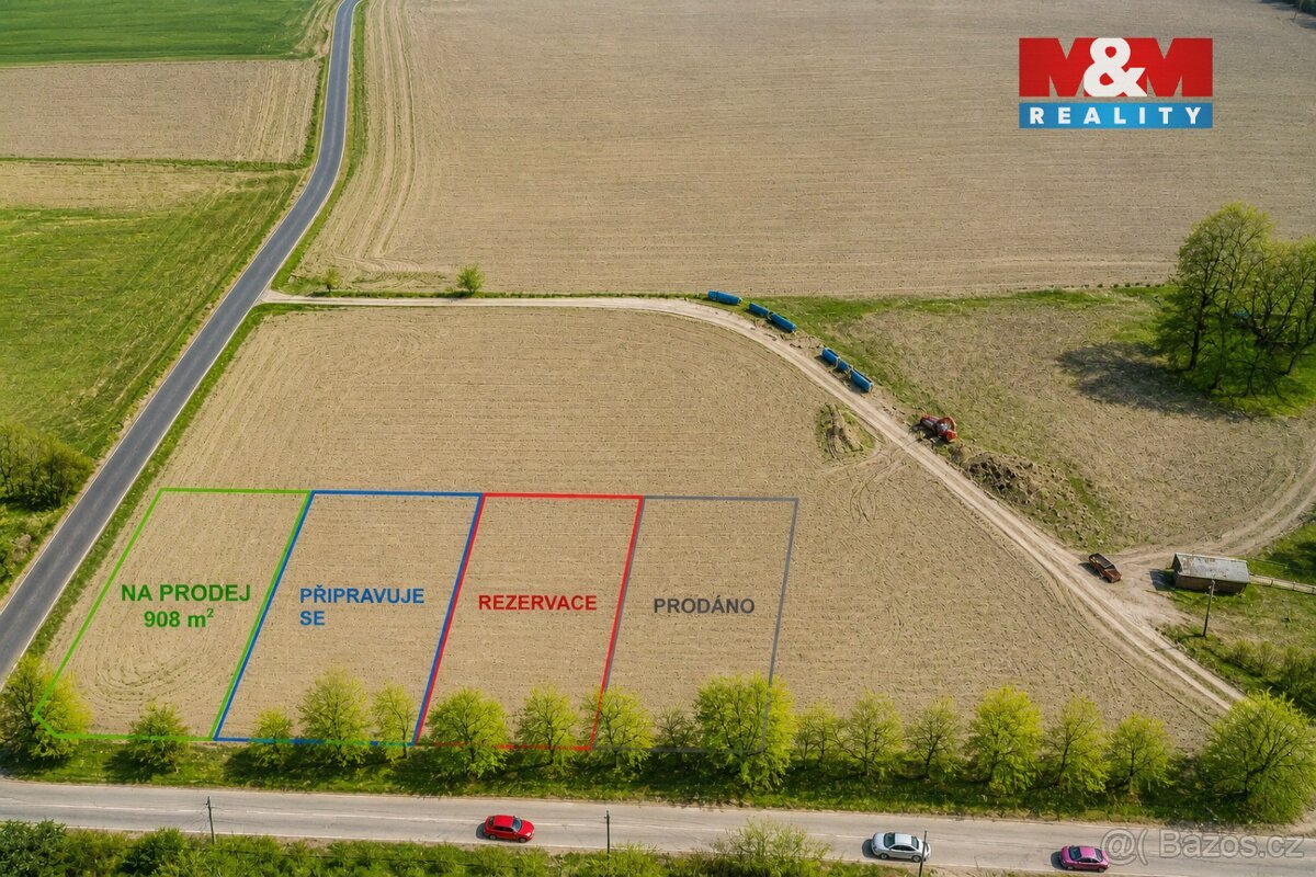 Prodej pozemku k bydlení, 908 m², Úhřetická Lhota