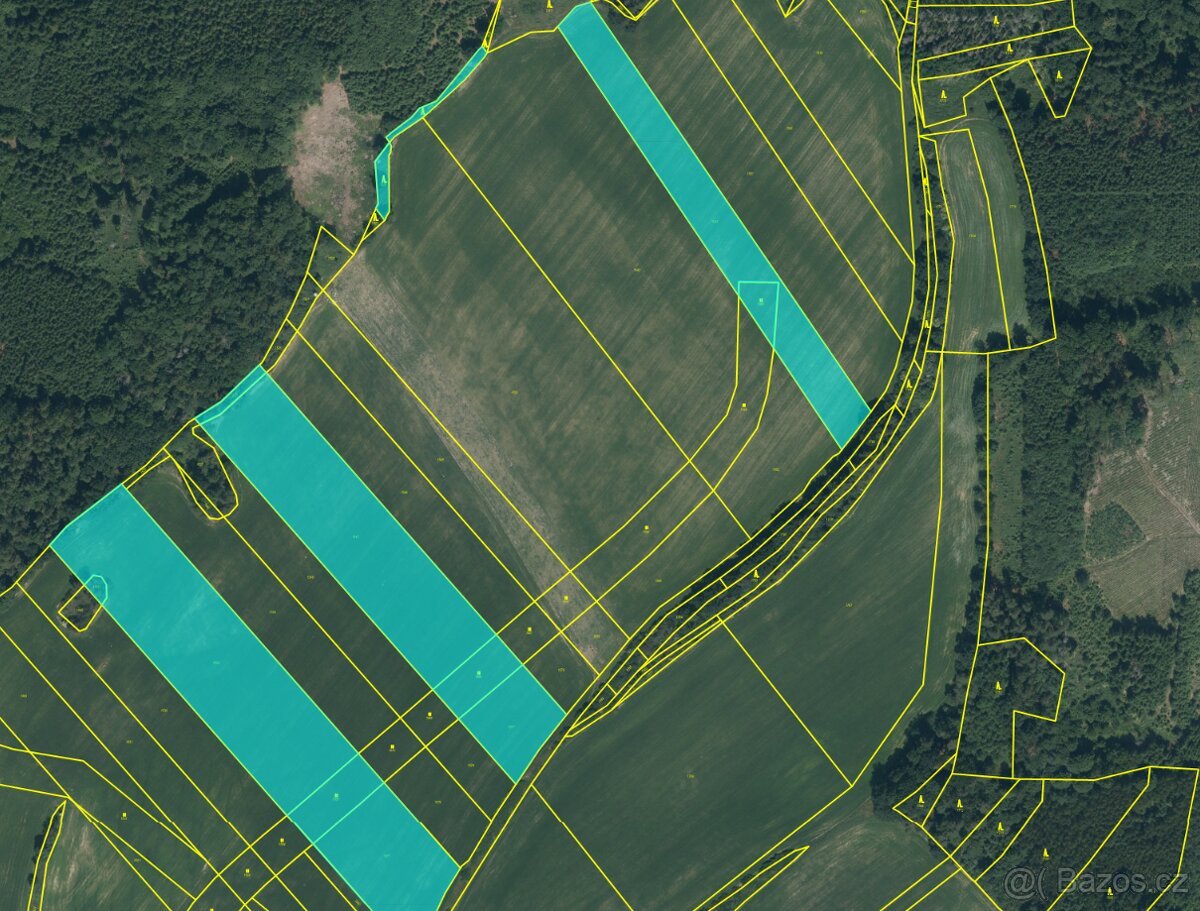 Prodej uceleného souboru polí 90 581 m², 49 Kč/m2, Čelivo