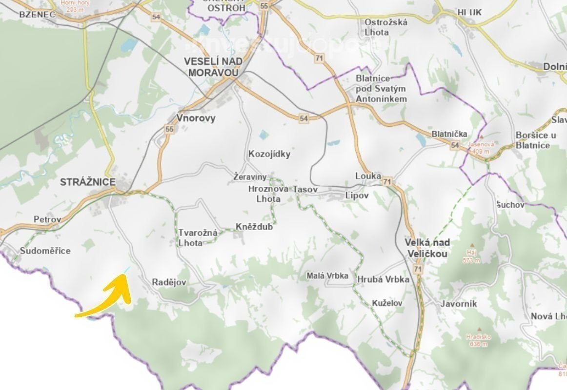 Prodej podílu 21/64 pole 1 111 m², Strážnice