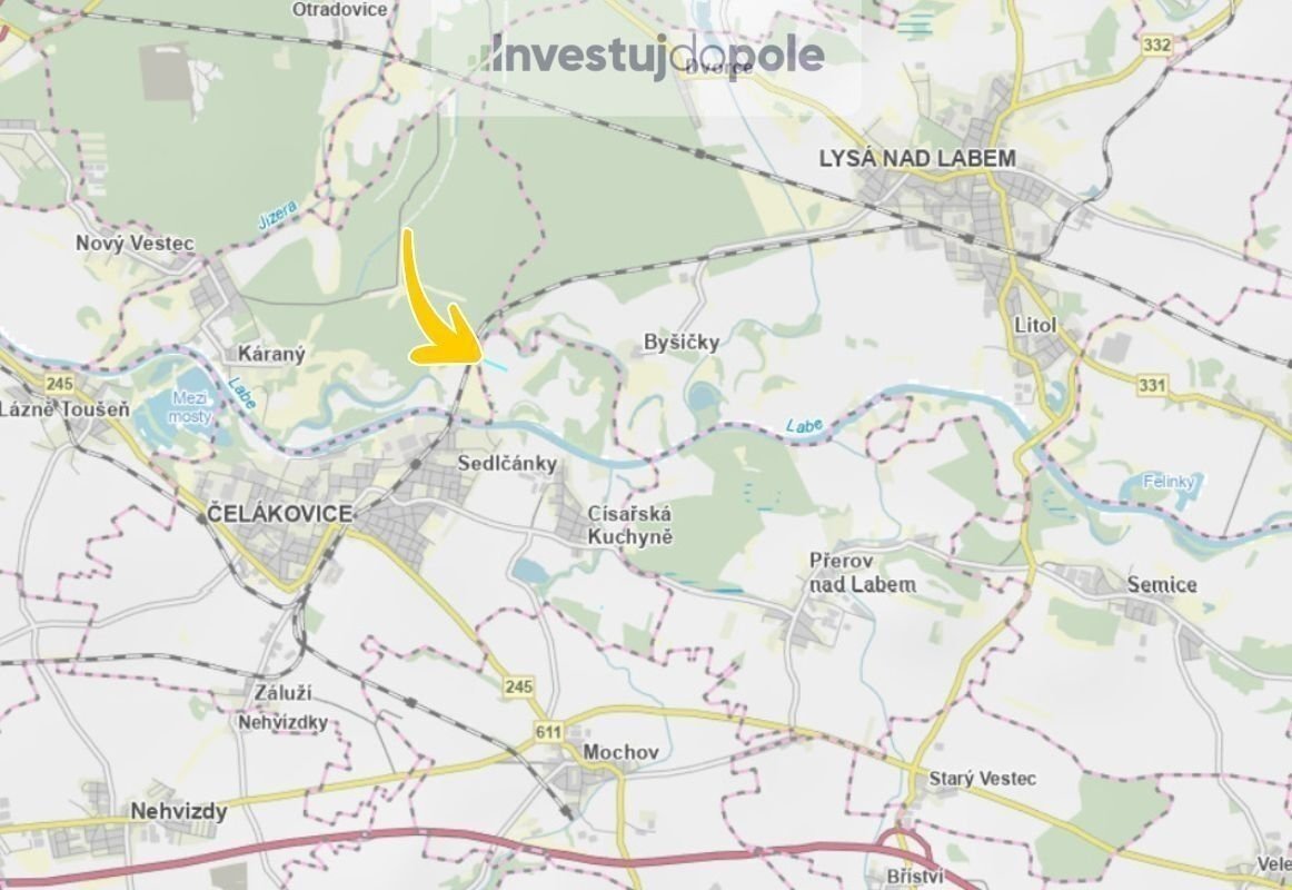 Prodej louky 3 589 m², Čelákovice - Sedlčánky