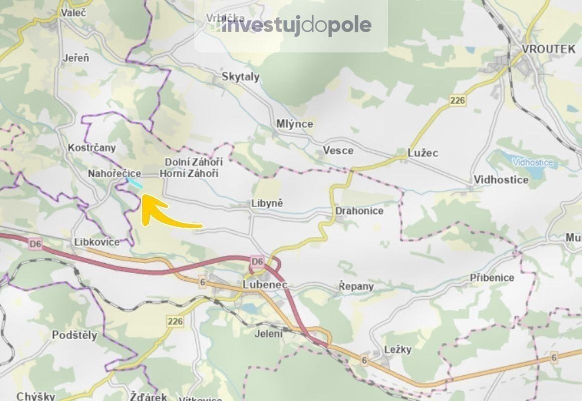 Prodej louky 13 041 m², Lubenec - Horní Záhoří