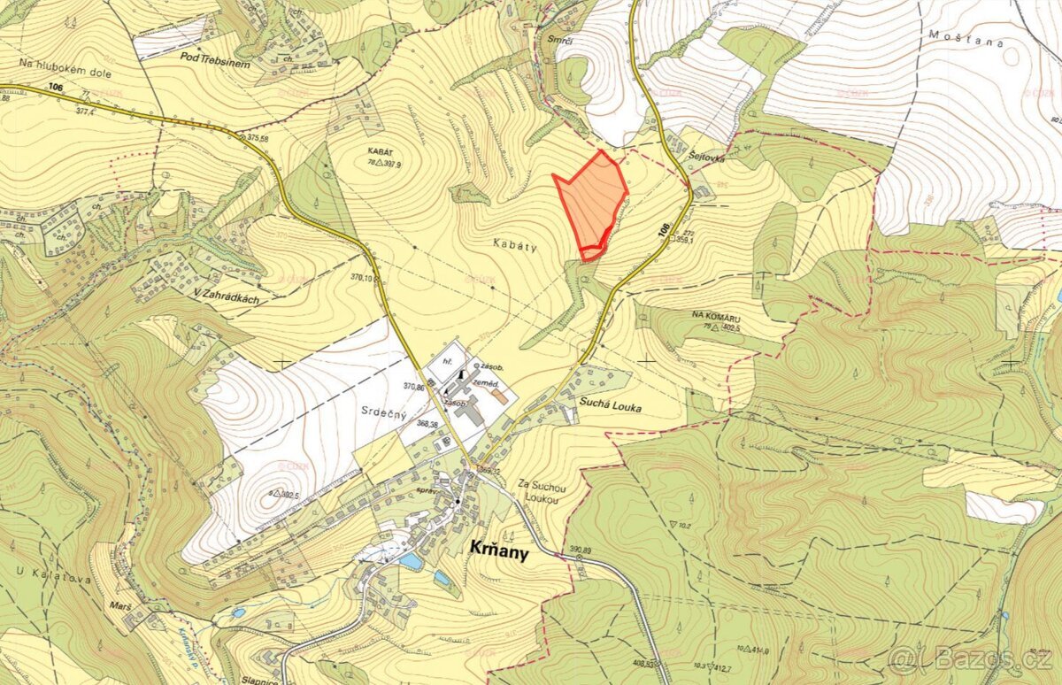 Louka, prodej, Krňany, Benešov