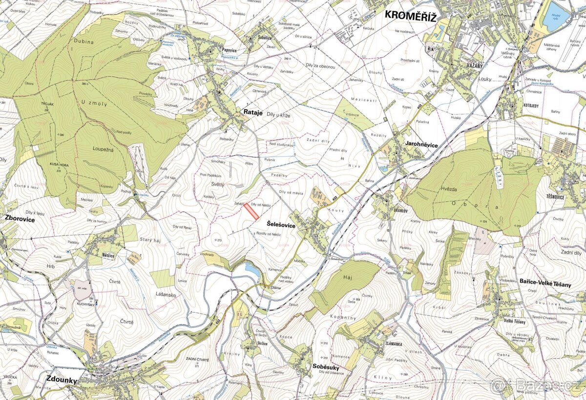 Zemědělská půda, prodej, Šelešovice, Kroměříž