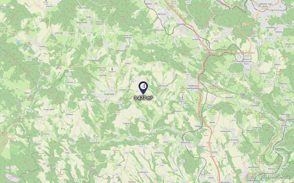 Prodej podílu 3/16 pole 652 m², Bílá