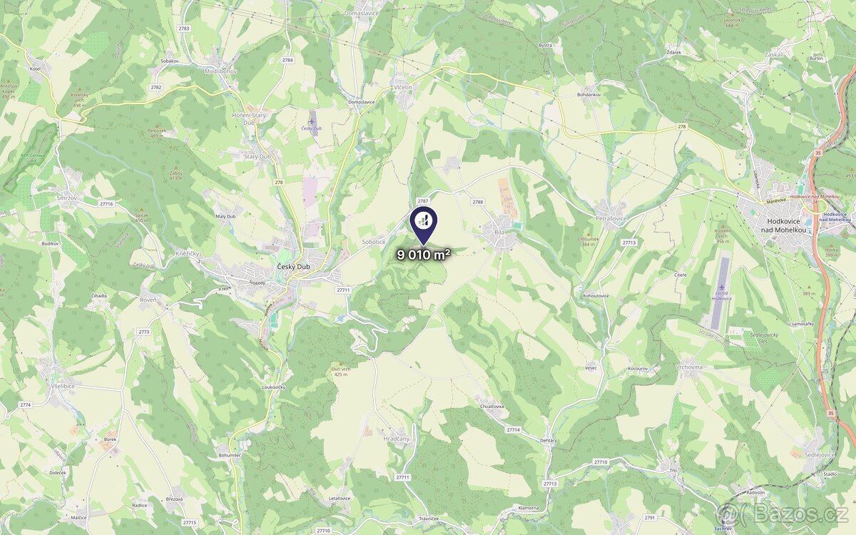 Prodej podílu 1/8 louky 1 126 m², Český Dub