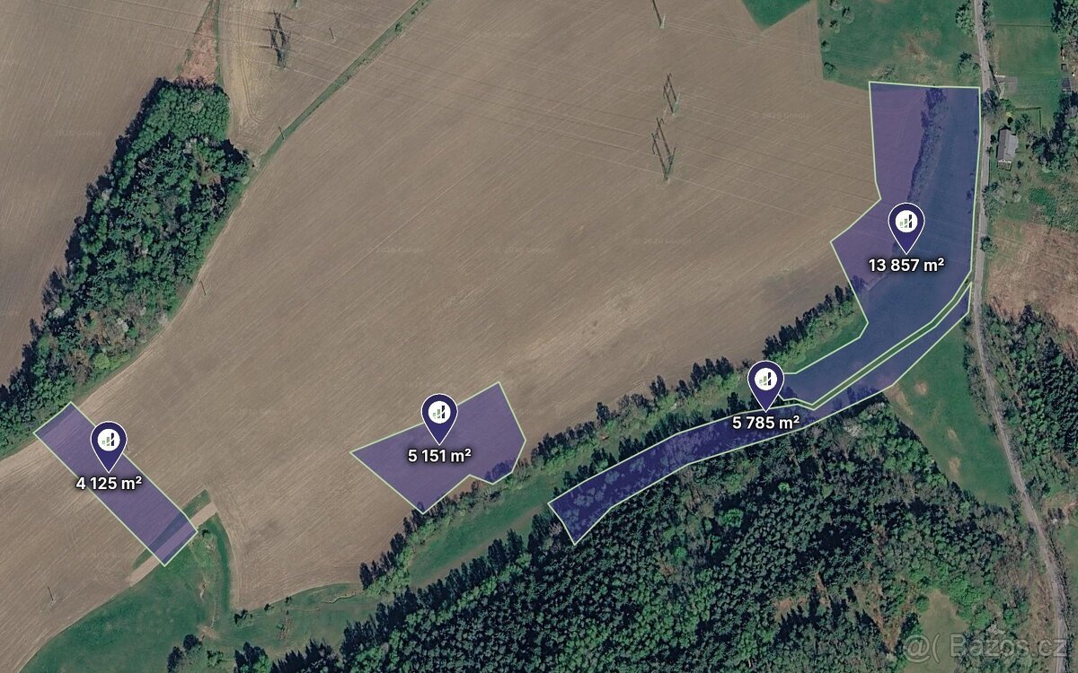 Prodej podílu 1/2 pole 14 459 m², Proseč pod Ještědem