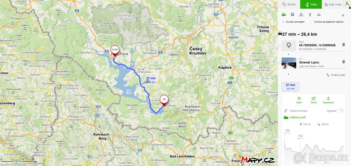 Plně zasíťovaný pozemek s výhledem na jezero - Horní Planá
