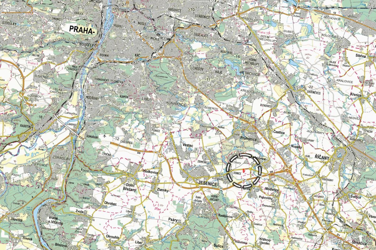 Zemědělská půda, prodej, Osnice, Jesenice, Praha západ