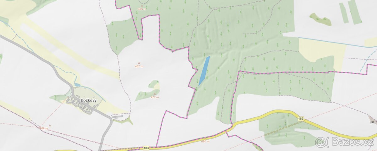 Lesní pozemek Lštění nad Zubřinou (7,48 za m2 )
