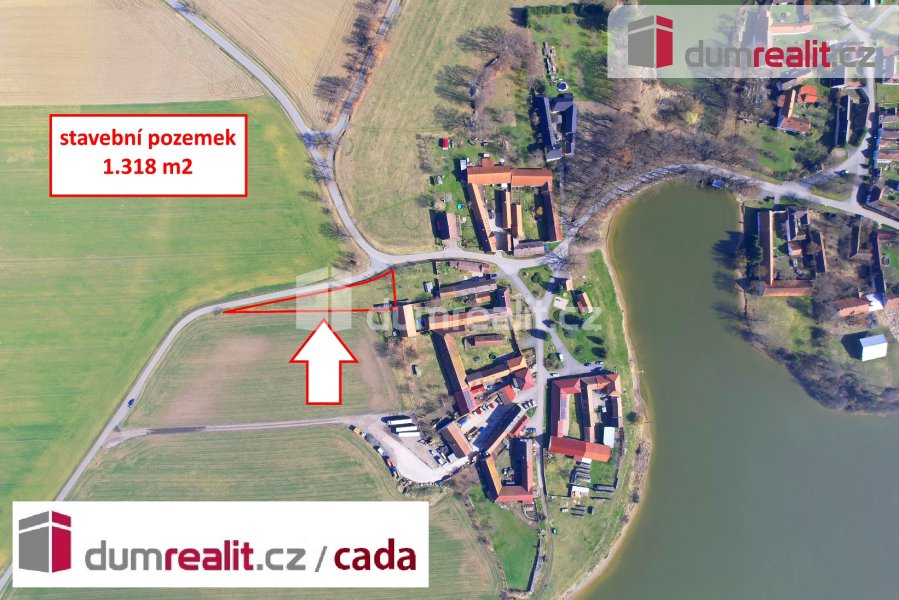 K prodeji, stavební pozemek o celkové výměře 1.318 m2, obec 