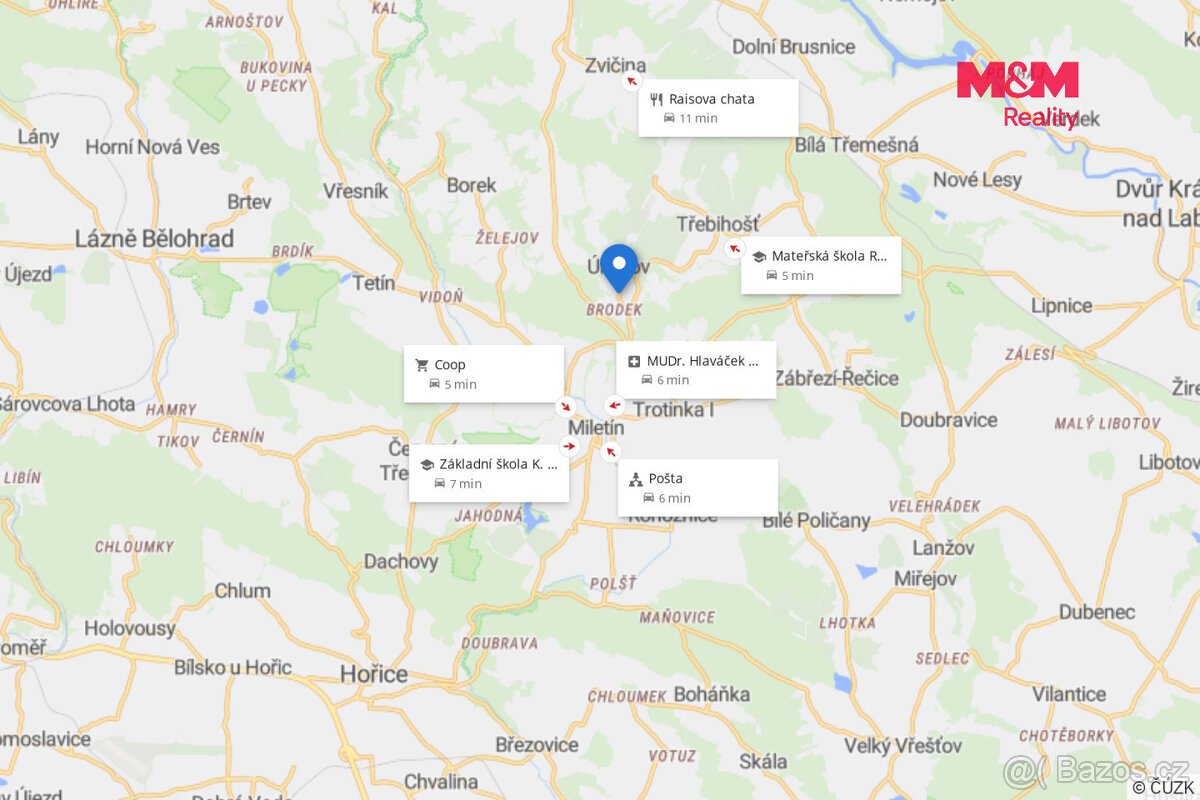 Prodej pozemku k bydlení, 1354 m², Úhlejov