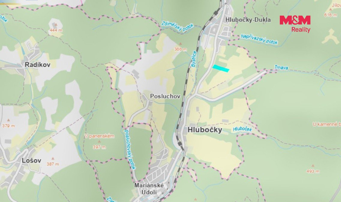 Prodej lesa a louky, 5070 m², Hlubočky