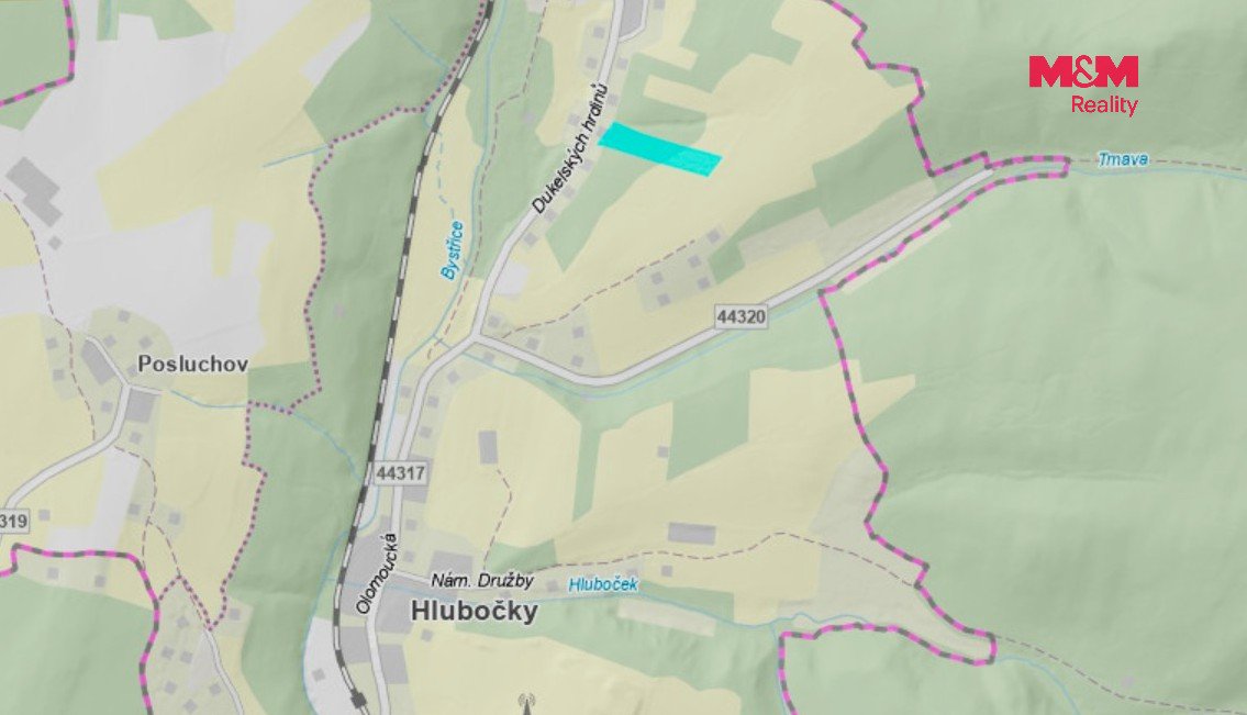 Prodej lesa a louky, 5070 m², Hlubočky
