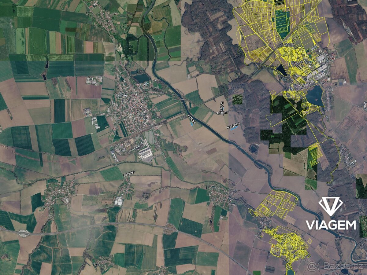 Pole 19 590 m², Podíl 8 % o výměře 977 m²
