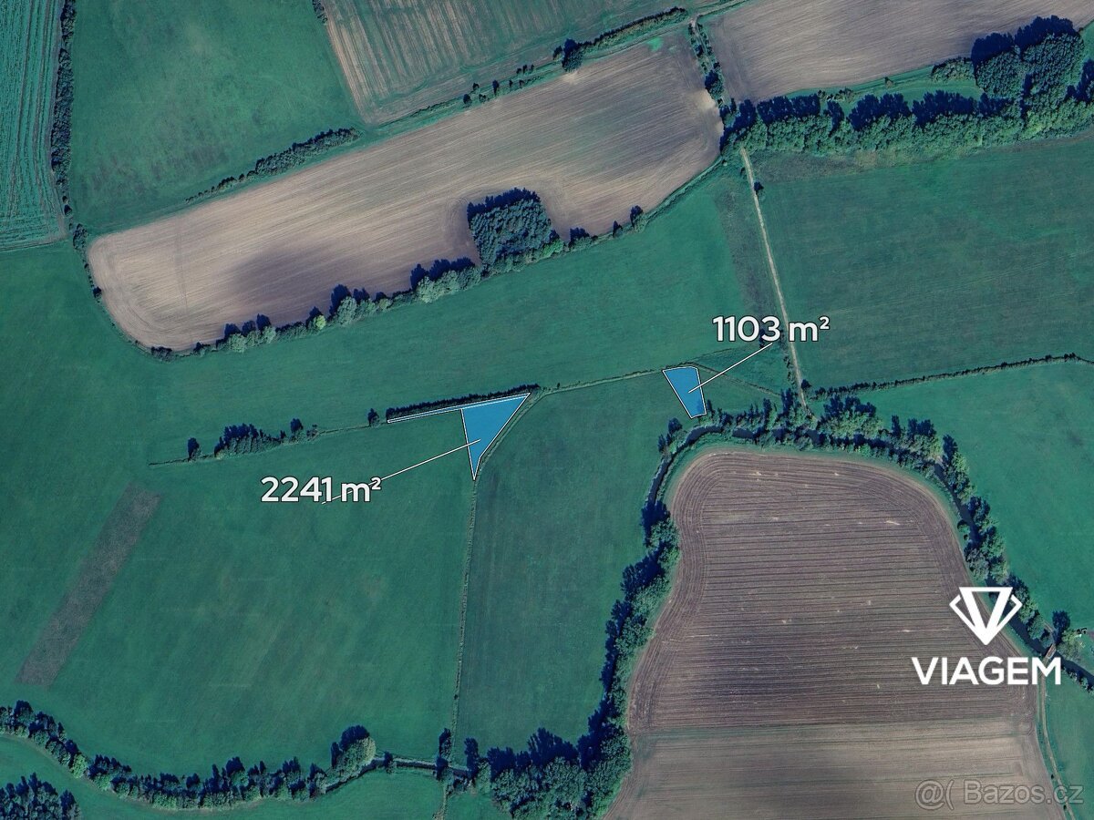 Pole 3 344 m², Podíl 50 % o výměře 1 085 m²