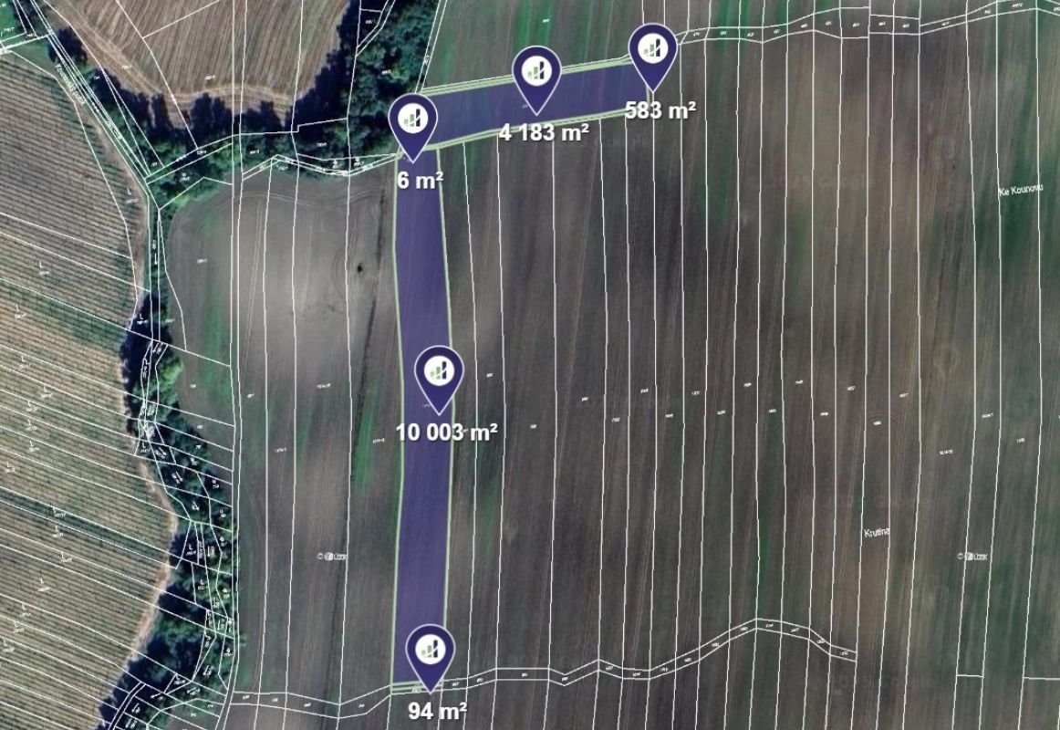 Prodej podílu 4/9 pole 6 608 m², Mutějovice