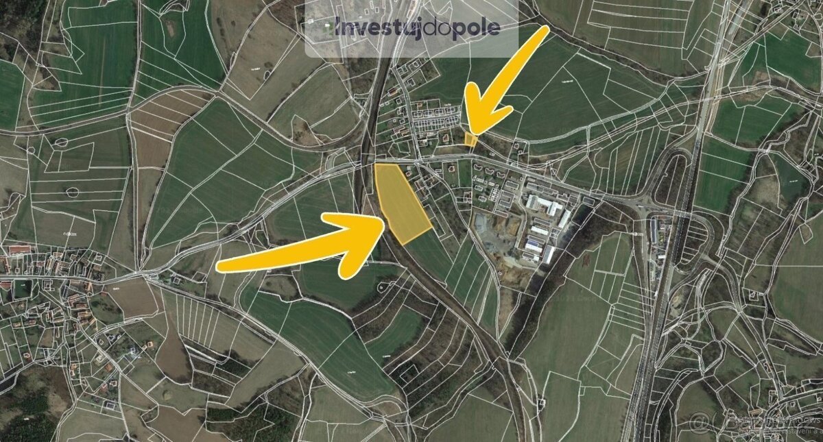 Prodej podílu 1/2 pole 9 601 m², Olbramovice - Veselka