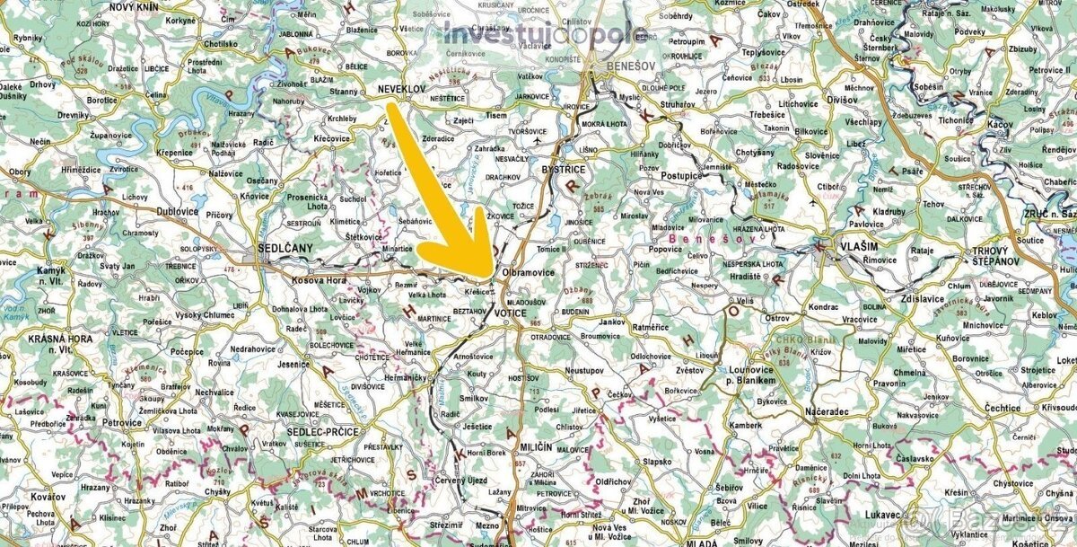 Prodej podílu 1/2 pole 9 601 m², Olbramovice - Veselka