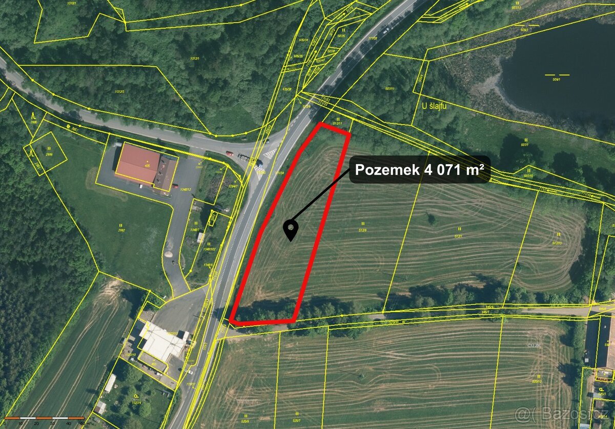 Pozemek pro komerční výstavbu 4071 m², Havlovice u Domažlic