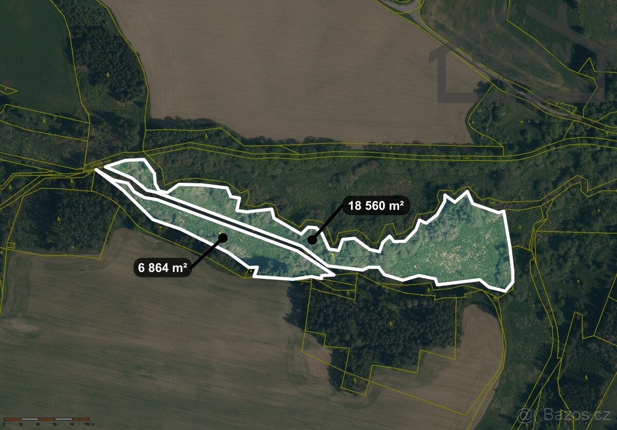 Prodej zemědělská půda, 220 644 m² - Tisová - Kumpolec