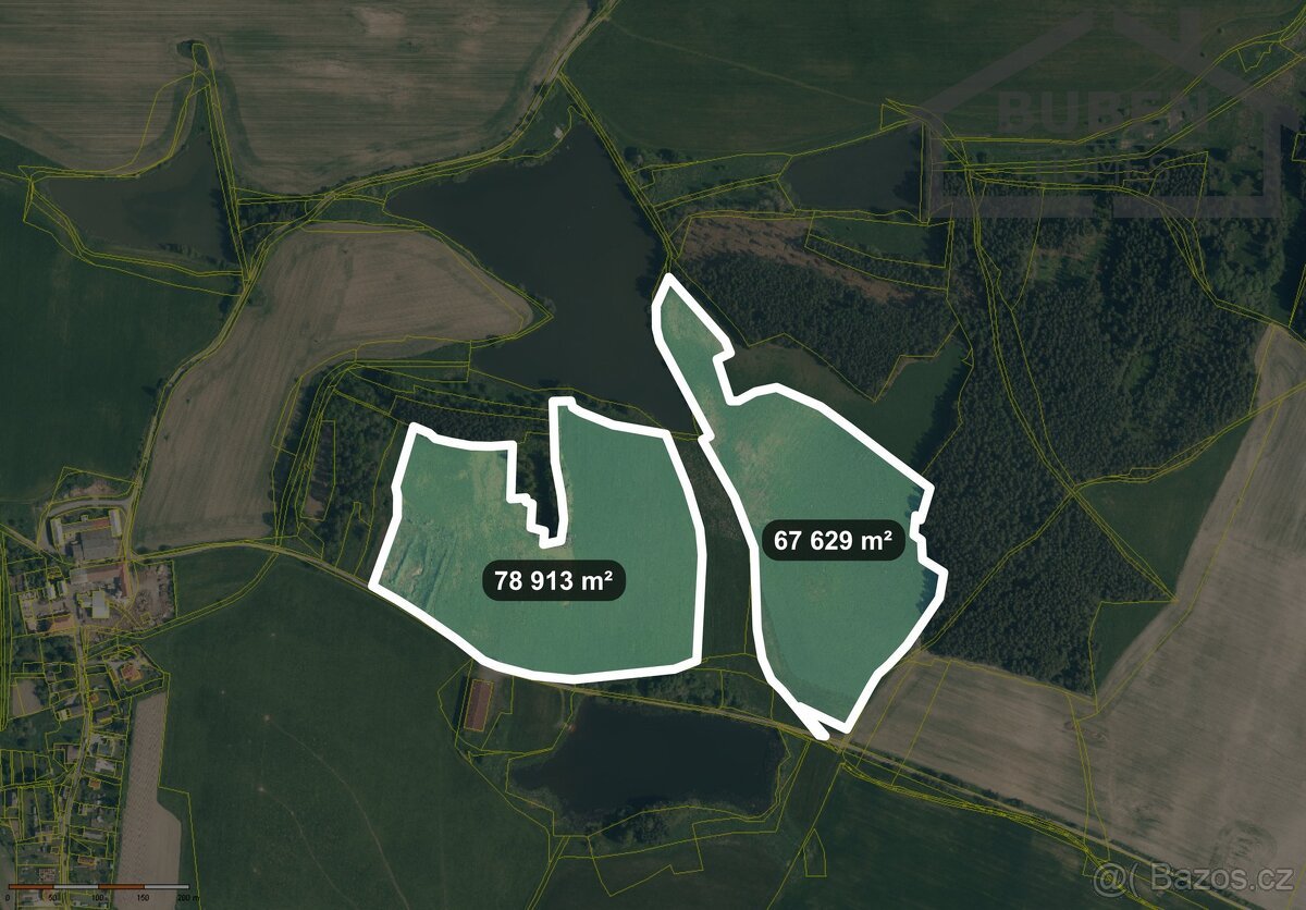 Prodej zemědělská půda, 220 644 m² - Tisová - Kumpolec