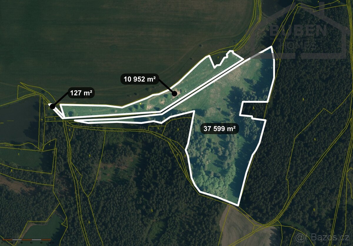 Prodej zemědělská půda, 220 644 m² - Tisová - Kumpolec