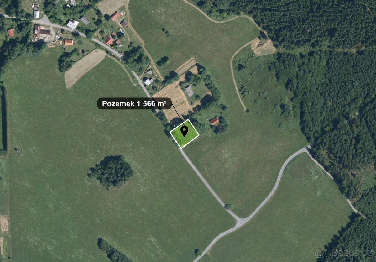 Stavební pozemek 1 566 m², Chodský Újezd - Žďár