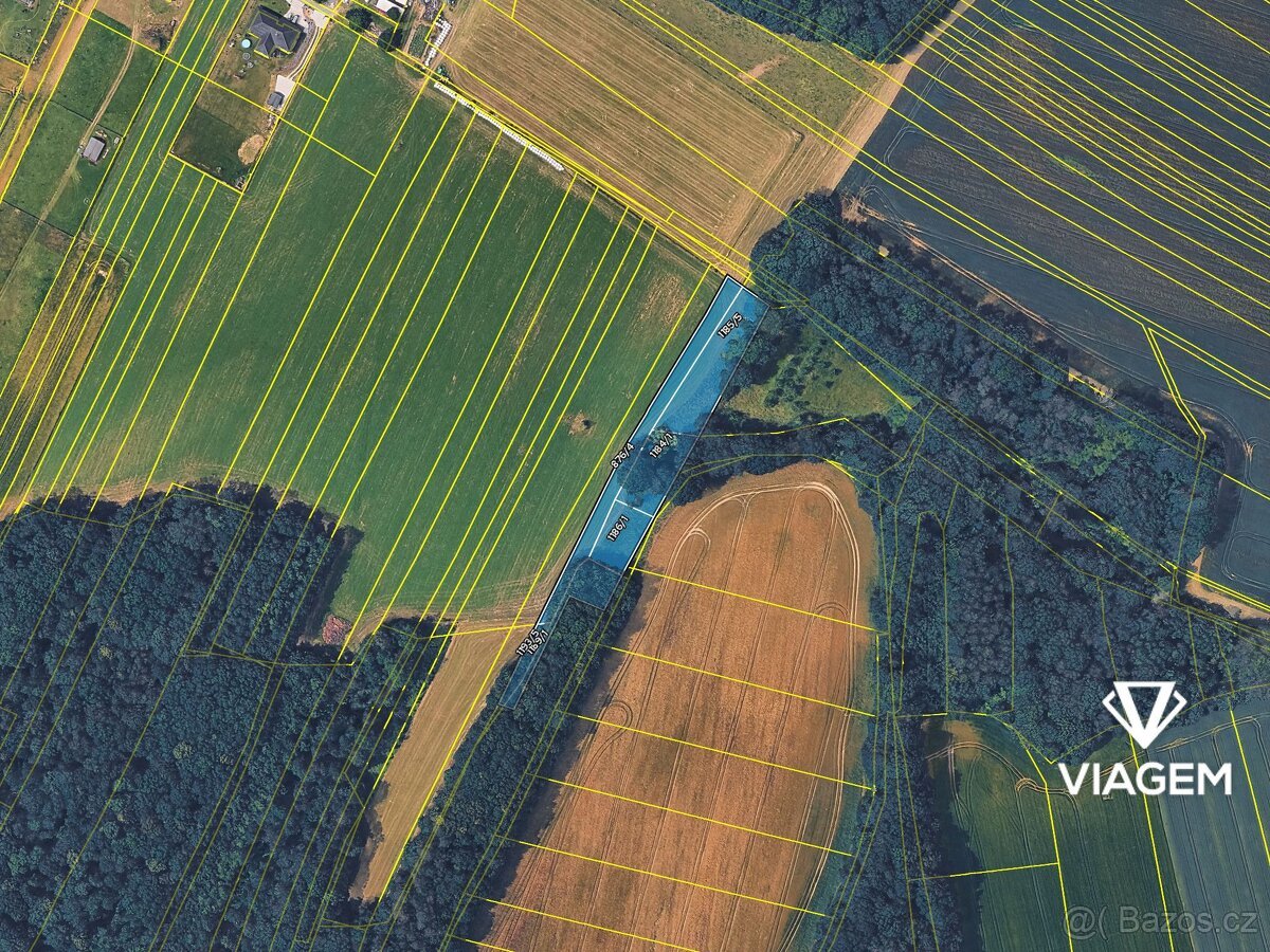 Pole 5 634 m², Podíl 13 % o výměře 704 m²