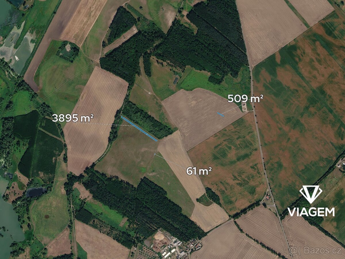 Pole 4 465 m², Podíl 25 % o výměře 1 289 m²
