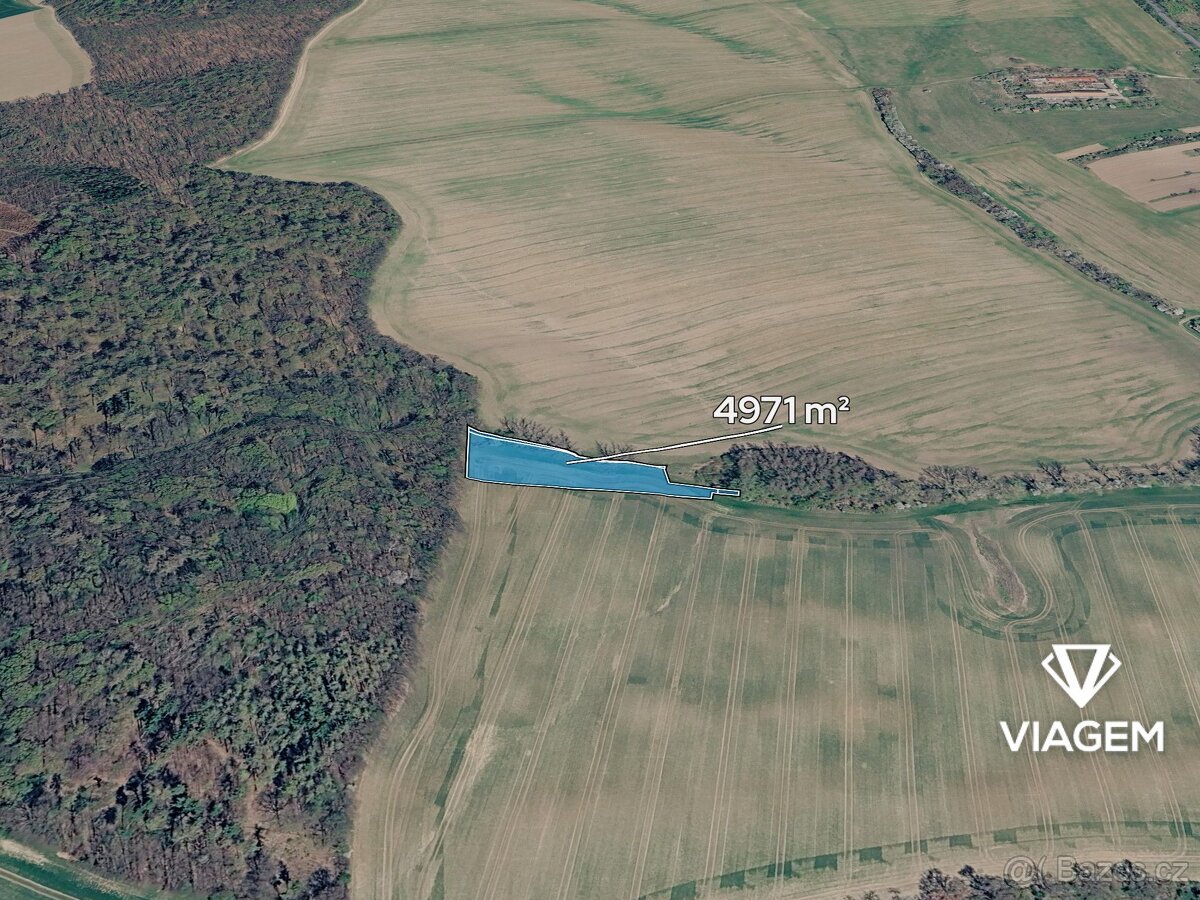 Pole 4 971 m², Podíl 25 % o výměře 1 243 m²
